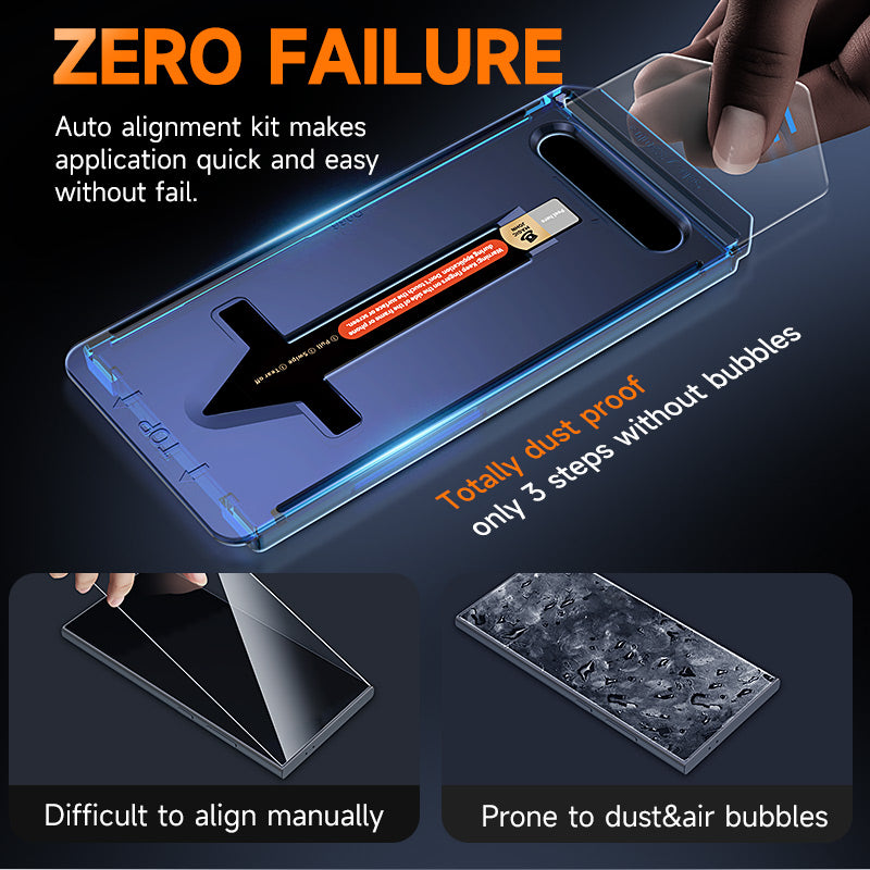 MAGIC JOHN Samsung Screen Protector - Dust Free Without Bubbles